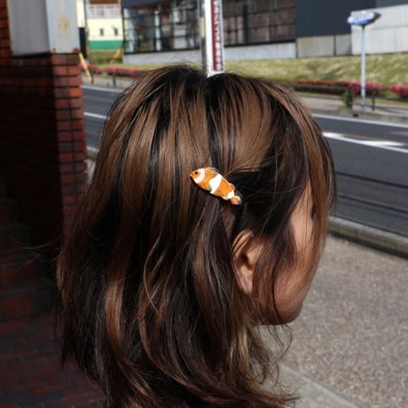 ククシュゼット 正規商品 ヘア アクセ クリップ ピン かわいい 海 夏 魚 Coucou Suzette カクレクマノミ ヘア クリップ オレンジ(clownfishclip)