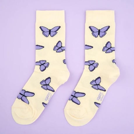 Coucou Suzett / パープル バタフライ ソックス / pubutterflysocks