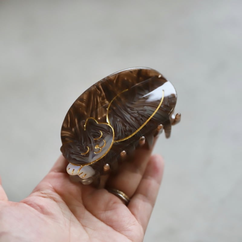 ククシュゼット 正規商品 ヘア アクセ クリップ かわいい 猫 フランス