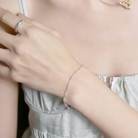 TEN. 正規商品 ユニセックス アクセサリー テン フィガロチェーン ブレスレット シルバー/ゴールド【即日発送】(br-0038)(brg-0038)