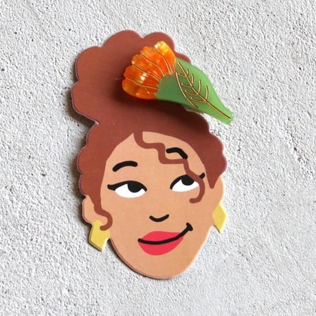 ククシュゼット 正規商品 ヘアアクセ クリップ ピン 花 ヘアピン フランス Coucou Suzette キンセンカ カレンデュラ ヘア クリップ オレンジ (calendulaclip)