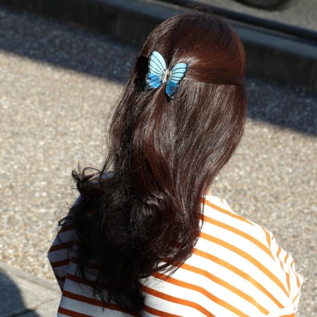 ククシュゼット 正規商品 ヘア アクセ クリップ 蝶 虫 かわいい ギフト Coucou Suzette 青色 蝶 ヘア クロー ブルー(blbutterflyclaw)