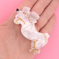 ククシュゼット 正規商品 ヘア アクセ クリップ 犬 プードル ヘア クロー ホワイト (poodleclaw)