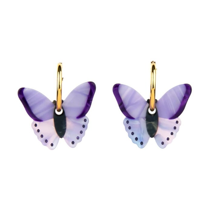 ayk✳︎regolith butterfly pea teaピアス ククシュゼット 正規商品 ピアス 両耳 レディース 虫 個性的