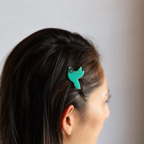 ククシュゼット 正規商品 ヘア アクセ クリップ ヘアピン かわいい 鳥 Coucou Suzette グリーン バード ヘア クリップ グリーン (grbirdclip)