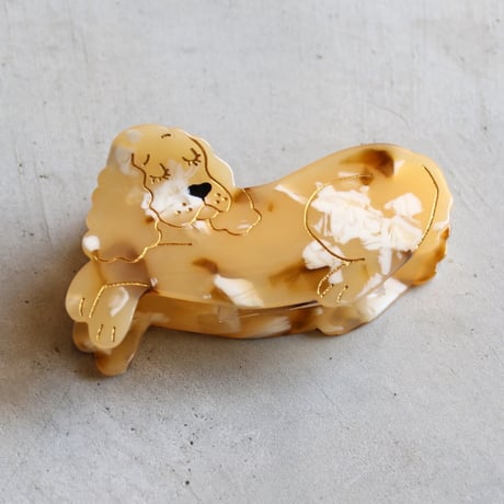 ククシュゼット 正規商品 ヘア アクセ クリップ 犬 コッカースパニエル ヘア クロー ベージュ (cockerclaw)