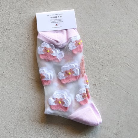 Coucou Suzette / ピンクパンジー シアー ソックス / pipansyshsocks