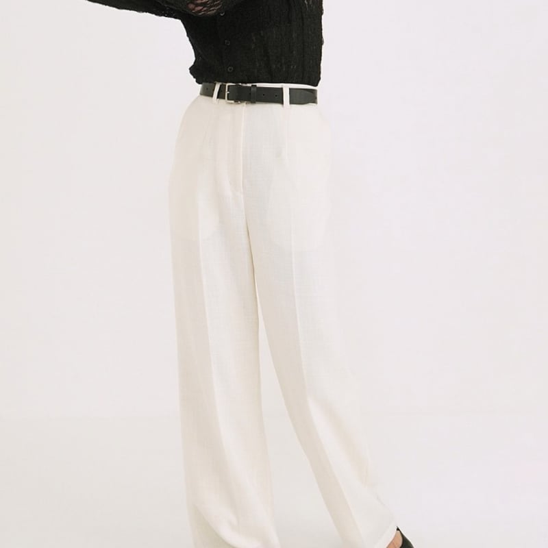 CLANE / CENTER CLEASE STRAIGHT PANTS / 18110722 