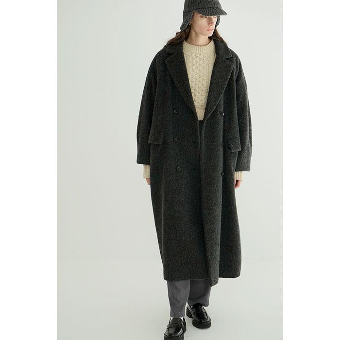 CLANE / DOUBLE WOOL LONG COAT / 171010052 | CHA CLANE / DOUBLE WOOL LONG COAT / 171010052 | CHA