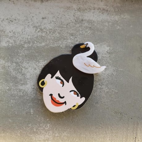 ククシュゼット 正規商品 ヘア アクセ クリップ ピン ヘアピン かわいい 鳥 フランス Coucou Suzette 白鳥 ハクチョウ ヘア クリップ ホワイト(swanclip)