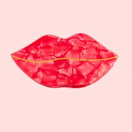 雑誌 VERY 掲載 ククシュゼット 正規商品 ヘア アクセ クリップ リップ 唇 Coucou Suzette リップ ヘア クロー Lips Hair Claw レッド (lipclaw)