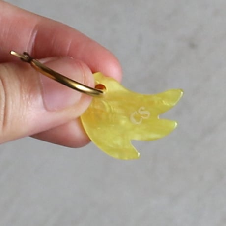 ククシュゼット 正規商品 ピアス レディース 2個売り 両耳用 フルーツ かわいい フランス バナナ イヤリング イエロー (bananaear)