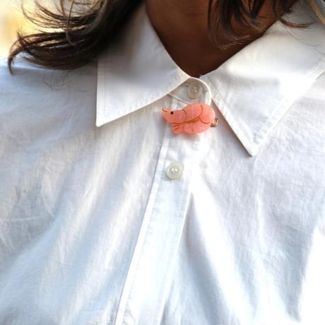 ククシュゼット 正規商品 ヘア アクセ ピン かわいい 海 夏 魚 フランス ギフト Coucou Suzette エビ クリップ ピンク(shrimpclip)