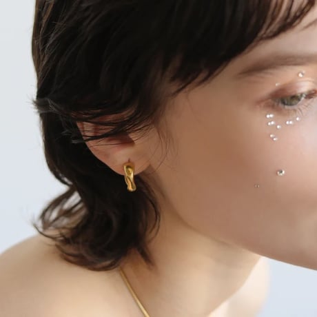 TEN. 正規商品 ユニセックス アクセサリー テン ワープ ピアス シルバー/ゴールド【即日発送】