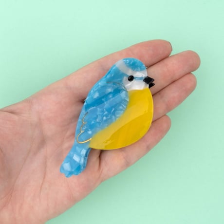 ククシュゼット 正規商品 ヘア アクセ クリップ かわいい 鳥 シジュウカラ フランス Coucou Suzette アオガラ ヘア クロー ブルー (bltiticlaw)