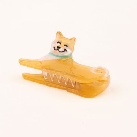 ククシュゼット 正規商品 ヘア アクセ クリップ 犬 かわいい フランス ギフト Coucou Suzette シバ ヘア クロー ライトブラウン(shibaclaw)