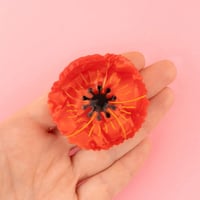 ククシュゼット 正規商品 ヘア アクセ クリップ かわいい 花 フランス ギフト Coucou Suzette ポピー ヘア クロー Poppy Hair Claw レッド (poppyclaw)