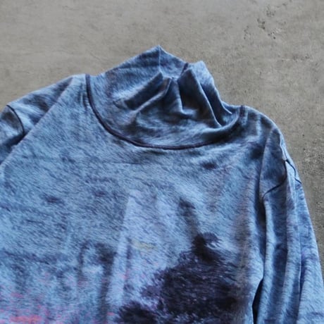 MAISON KITSUNE / LANDSCAPE MESH HIGH NECK TOP / nw00417kj0122