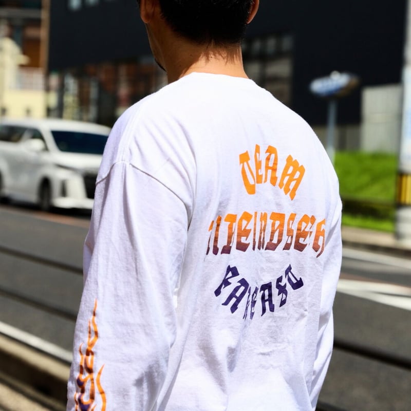 HIDEANDSEEK Flame ロンT 長袖Tシャツ ハイドアンドシーク-