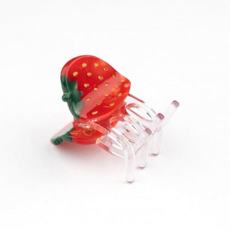 ククシュゼット 正規商品 ヘア ミニ アクセ クリップ フルーツ 果物 Coucou Suzette イチゴ ヘア クロー レッド (strawberryminiclaw)