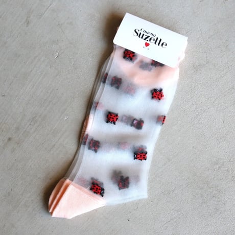 Coucou Suzett / てんとう虫 シアー ソックス / ladybugshsocks