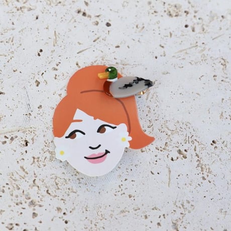 ククシュゼット 正規商品 ヘア アクセ クリップ ピン ヘアピン かわいい 鳥 フランス Coucou Suzette アヒル マガモ ヘア クリップ マルチ(duckclip)