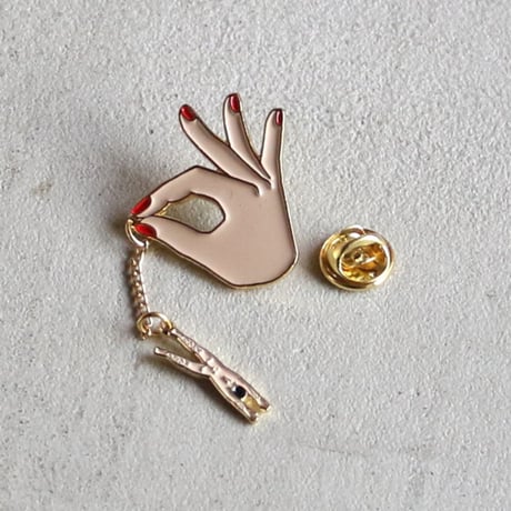 ククシュゼット 正規商品 ピンバッジ ブローチ かわいい おしゃれ フランス Coucou Suzette コウノトリ ピン Stork Pin ホワイトベイビー (poorthingpin)