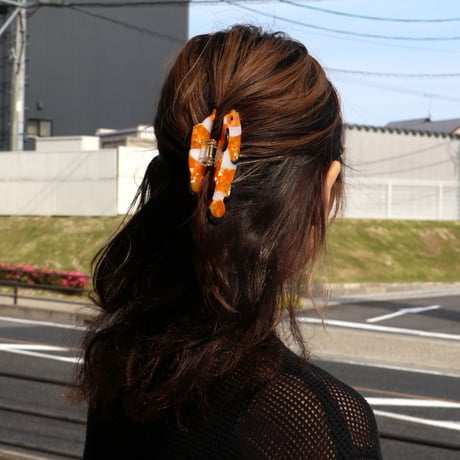 ククシュゼット 正規商品 ヘア アクセ クリップ かわいい 海 夏 魚 生き物 フランス Coucou Suzette カクレクマノミ ヘア クロー オレンジ(clownfishclaw)