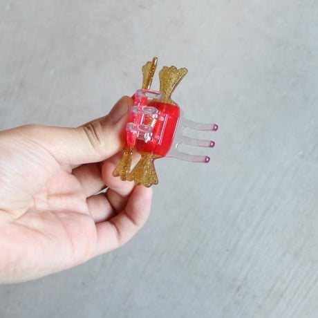 Coucou Suzette / Red Christmas Candy Mini Hair Claw / redchristmascandyminiclaw
