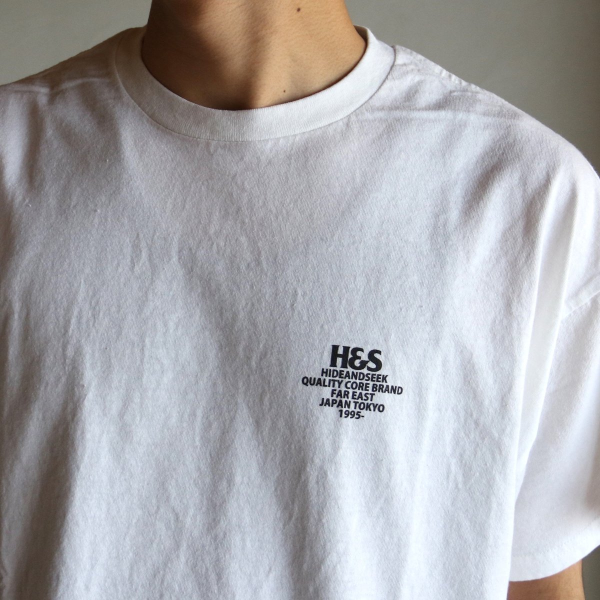 HideandSeek ハイドアンドシーク FOR EAST JAPAN TOKYO 1995 S/S TEE プリント 半袖 Tシャツ ホワイト系 XL