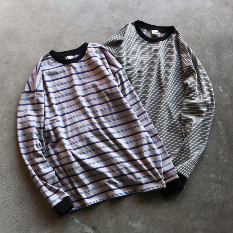 SCREEN STARS / Multi border L/S tee / 2521012ss