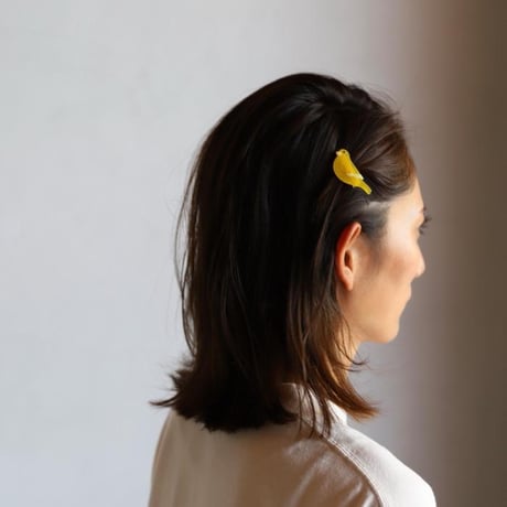 ククシュゼット 正規商品 ヘア アクセ クリップ ピン ヘアピン かわいい 鳥 フランス Coucou Suzette カナリア ヘア クリップ イエロー(canaryclip)