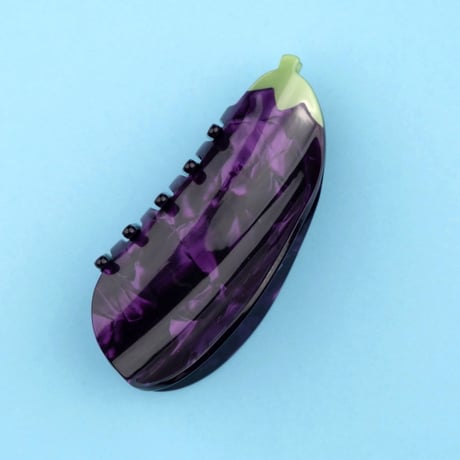 ククシュゼット 正規商品 ヘア アクセ クリップ Coucou Suzette ナス なす ヘア クロー パープル  (eggplantclaw)