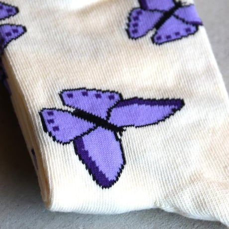 Coucou Suzett / パープル バタフライ ソックス / pubutterflysocks