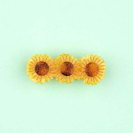 ククシュゼット 正規商品 ヘアアクセ クリップ ピン 花 ヘアピン フランス Coucou Suzette ヒマワリ ヘア クリップ イエロー  (sunflowerclip )