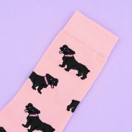 ククシュゼット 正規商品 靴下 レディース おしゃれ かわいい 犬 ギフト フランス Coucou Suzette スタッフィー ソックス Staffy Socks ピンク Pink