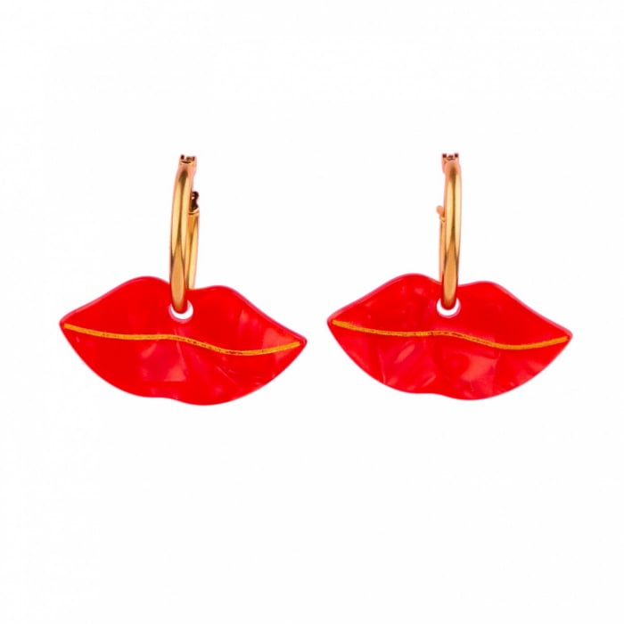ククシュゼット 正規商品 ピアス レディース 2個売り 両耳用 リップ 唇