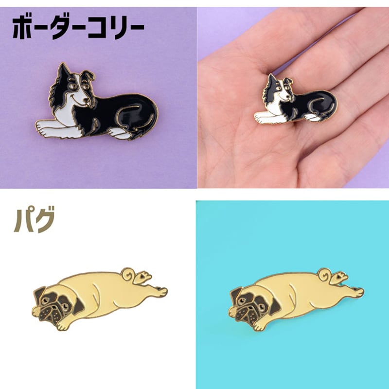 ククシュゼット 正規商品 ピンバッジ ドッグ 犬 ブローチ 可愛い