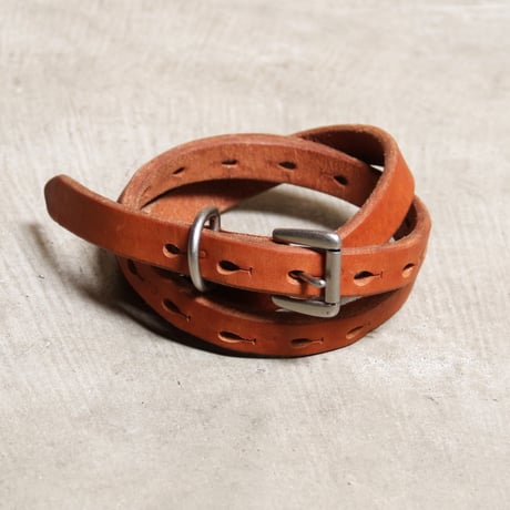 ANNAK / Long Narrow Leather Belt / dd1210