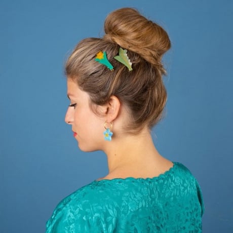 ククシュゼット 正規商品 ヘアアクセ クリップ ピン ヘアピン 花 フランス Coucou Suzette 水仙 ヘア クリップ イエロー(daffodilclip)