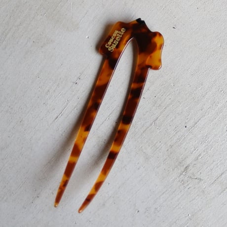 ククシュゼット 正規商品 かんざし ヘアコーム アクセ 犬 かわいい Coucou Suzette ダックスフンド ヘア スティック Dachshund Kiss Hair Stick ブラウン