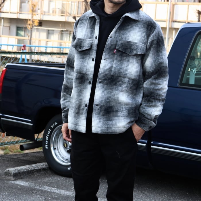 【HIDEANDSEEK】オンブレチェック CPOシャツジャケット　XL HIDEANDSEEK】オンブレチェック CPOシャツジャケットXL