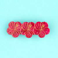ククシュゼット 正規商品 ヘアアクセ クリップ ピン 花 ヘアピン フランス Coucou Suzette ハイビスカス ヘア クリップ ピンク (hibiscusclip)