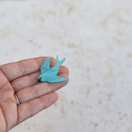 ククシュゼット 正規商品 ヘア アクセ クリップ ピン ヘアピン かわいい 鳥 フランス Coucou Suzette ツバメ 燕 ヘア クリップ ブルー(swallowclip)