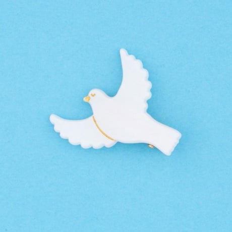ククシュゼット 正規商品 ヘア アクセ クリップ ピン ヘアピン かわいい 鳥 フランス Coucou Suzette ハト ヘア クリップ  ホワイト(doveclip)