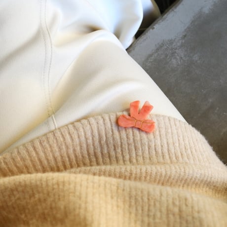 ククシュゼット 正規商品 ヘア アクセ クリップ かわいい リボン ギフト Coucou Suzette ピンク リボン ヘア クリップ ピンク(piribbonclip)