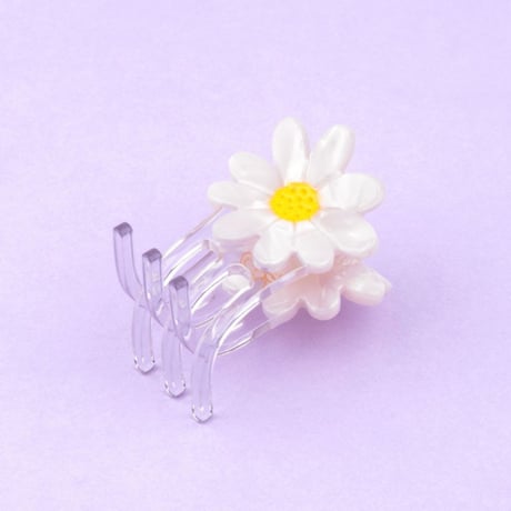 ククシュゼット 正規商品 ヘア ミニ アクセ クリップ 花 Coucou Suzette  デイジー ミニ ヘアクロー  ホワイト  (daisyminiclaw)