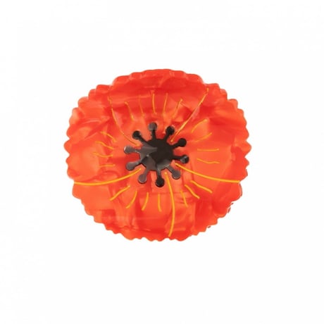 ククシュゼット 正規商品 ヘア アクセ クリップ かわいい 花 フランス ギフト Coucou Suzette ポピー ヘア クロー Poppy Hair Claw レッド (poppyclaw)