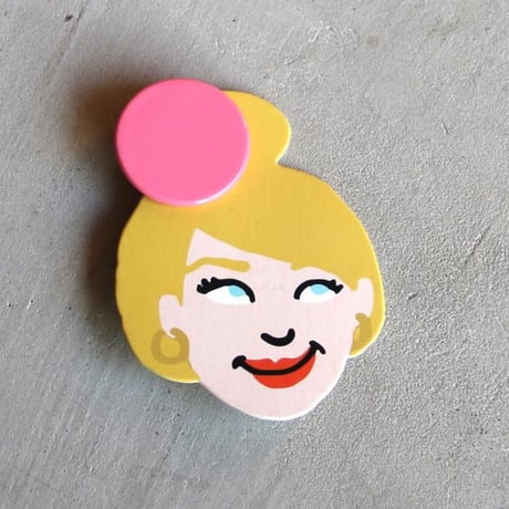 ククシュゼット 正規商品 ヘア アクセ クリップ レトロ かわいい フランス Coucou Suzette 丸型 ラウンド ヘアクリップ ピンク(roundclip)