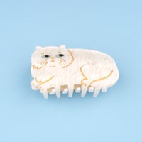ククシュゼット 正規商品 ヘア アクセ クリップ かわいい 猫 フランス Coucou Suzette ペルシャ ネコ ヘア クロー ホワイト(persiancatclaw)